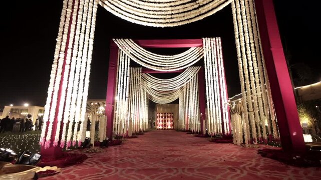 A Shot of an Indian Wedding Decoration in India

