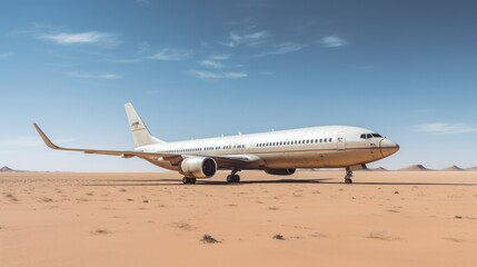Photograph of a row of abandoned jetliners, their once-proud silhouettes now fading into the desert sunset, a poignant reminder of a bygone era of aviation.
