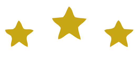 Golden star rating element vector design