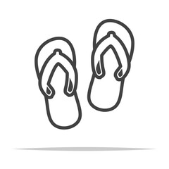 Flip flops sandal icon transparent vector isolated