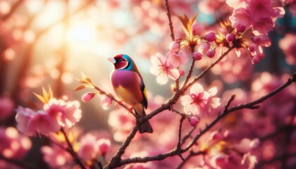 Obraz premium Finch on a branch 