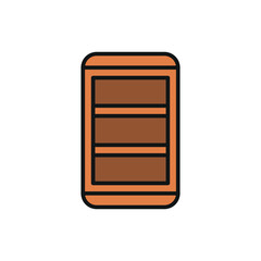 Book shelf icon vector design templates simple and modern