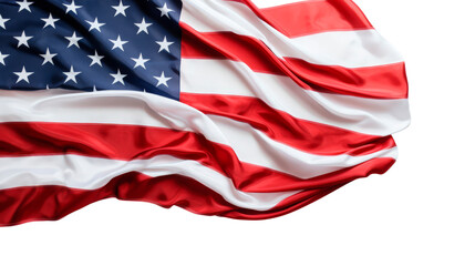 PNG American flag isolated on transparent background. Suitable for patriotic events, national holidays, and educational purposes. Ideal for businesses in retail, event planning, and education.