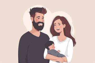 Obraz premium Family bonding moment in a botanical setting symbolizing love connection and harmony