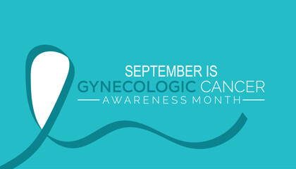 Gynecologic Cancer Awareness Month is observed every year on September.Holiday concept background, placard, banner design template Vector illustration background design.