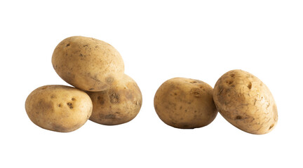 potatoes isolated on white