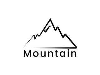 
Line art mountain logo design vector
