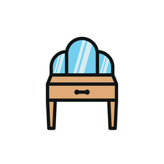 Dressing table icon vector design templates simple and modern