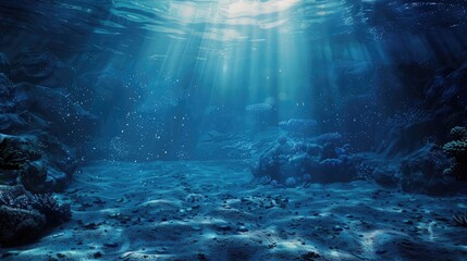 Fototapeta premium Background beneath the sea