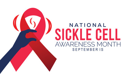 national sickle cell awareness month is observed every year on September.Holiday concept background, placard, banner design template Vector illustration background design.