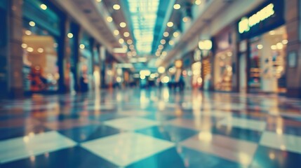 Fototapeta premium Blur vintage color shopping mall background