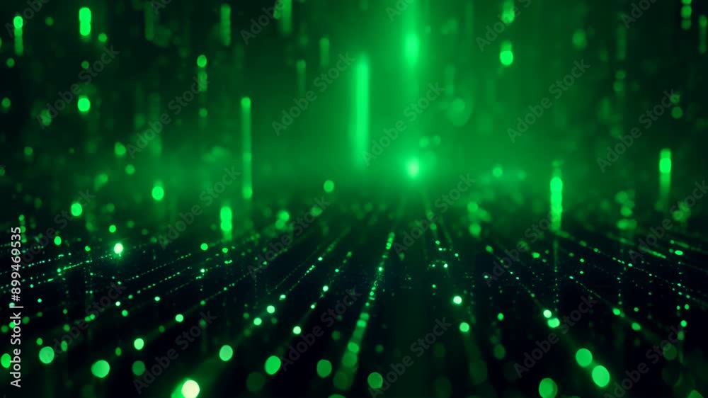 Aufkleber A binary code sequence cascading down a digital screen, transforming into a breathtaking aurora borealis.