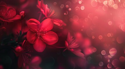 Blurry red flower background