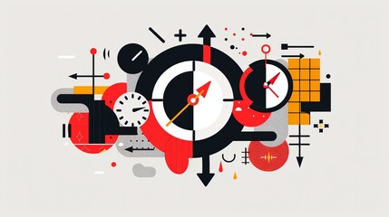 Fototapeta premium Work time and efficiency