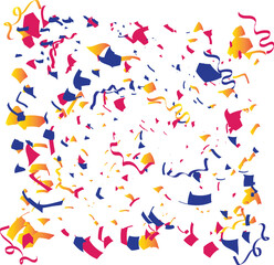 Colorful bright confetti vector design