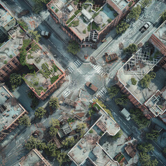 Post Apocalyptic  Battle Map  for RPG ,Map for Dungeons and Dragons,DnD map, Tabletop Role-Playing Games, Adventure Game Background, Top-Down View