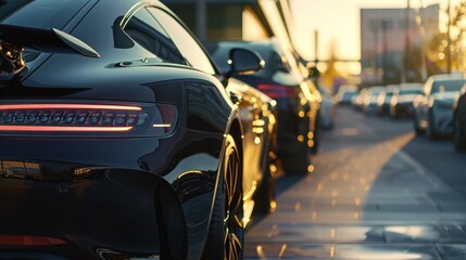 Obraz premium The luxury black car