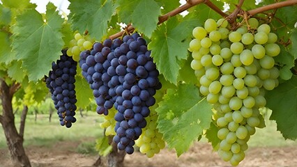 Fototapeta premium grapes in vineyard