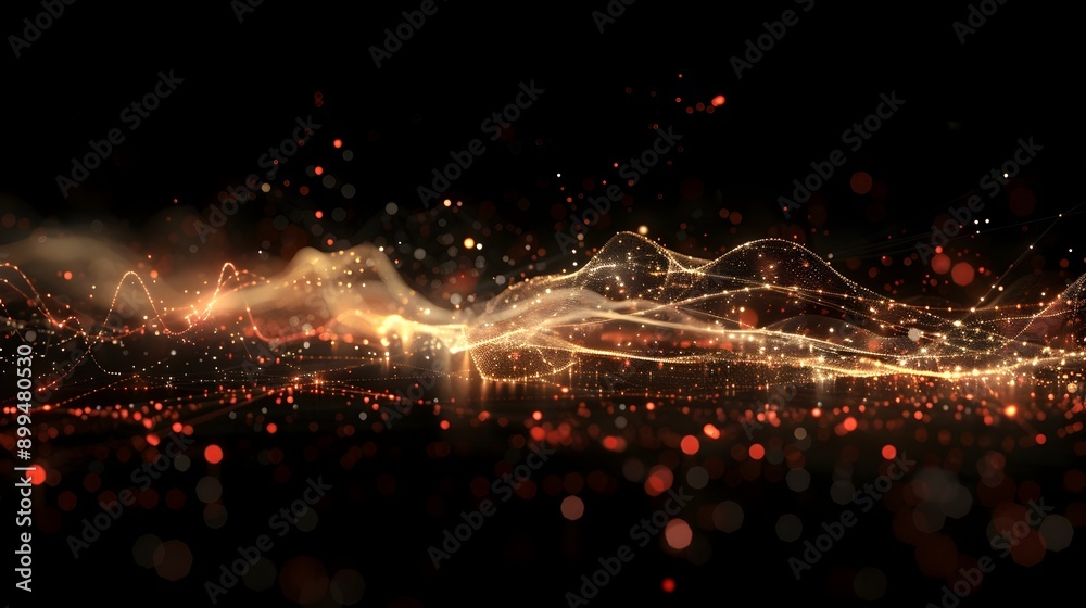Wall mural glowing digital network symbolizing dynamic business communication technology