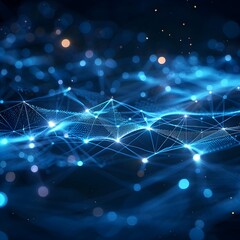 Abstract Interconnected Network Background Representing Digital Communication and Business Technology