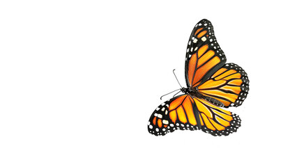Fototapeta premium beautiful butterfly flying , on a solid white background 