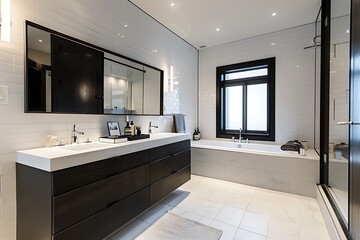 modern bathroom with furniture