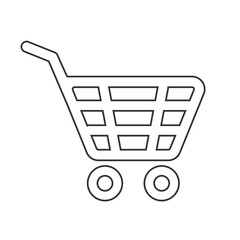 Shopping icon vector. Shopping cart icon