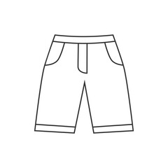 Clothing icon. Top and shorts icon in flat style vector