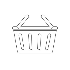 Shopping basket icon vector flat sign symbols logo illustration isolated on white background black color.Concepts objects for business online shop