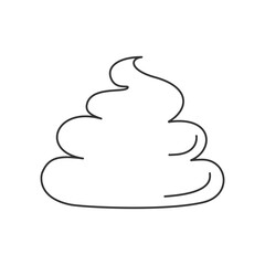 Shit or turd pile silhouettes icon, vector illustrations sign