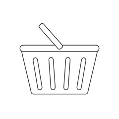 Shopping basket icon vector flat sign symbols logo illustration isolated on white background black color.Concepts objects for business online shop