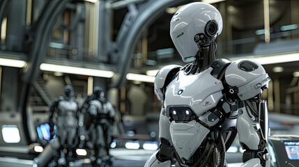 Naklejka premium System artificial intelligence technology advanced AI systems innovative and cutting-edge technology smart and automated processes digital intelligence and machine learning futuristic and efficient