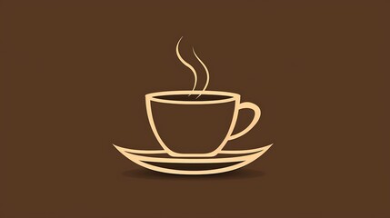 Obraz premium Coffee concept minimal logo