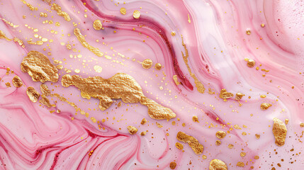 Top view abstract pink with gold marble texture elegant and luxurious design smooth and flowing patterns sophisticated and modern aesthetic rich and vibrant color combination stylish and artistic 