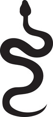 Black snake silhouette. Isolated symbol. Vector illustration