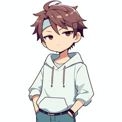 Vector of a teeenager posed in a photo.

