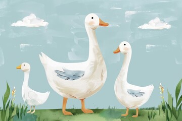 Obraz premium Digital illustration of a young Blue-Headed Parrot. Beautiful simple AI generated image in 4K, unique.