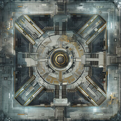 Obraz premium Modern Battle Map for RPG ,Map for Dungeons and Dragons,DnD map, Tabletop Role-Playing Games, Adventure Game Background, Top-Down View