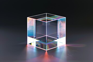 3d geometric pattern with blue and purple glass cubes, in the style of photogram, dark reflections, close-up shots, elongated shapes. Beautiful simple AI generated image in 4K, unique.