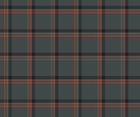 Plaid fabric pattern, green, brown, black, seamless for textiles and design clothing, skirts, pants, aprons, tablecloths, blankets or decorative fabrics. Vector illustration.