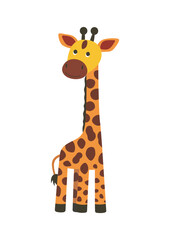 Obraz premium Cute giraffe. Isolated vector illustration on white background