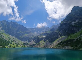 Fototapeta premium Beautiful view of the mountains and Czarny Staw Gasienicowy