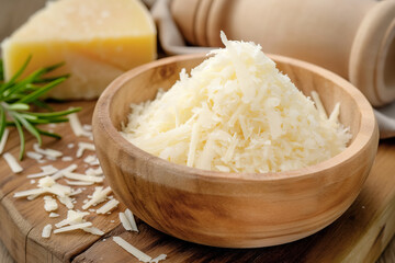 Grated parmesan cheese - popular italian delicacy