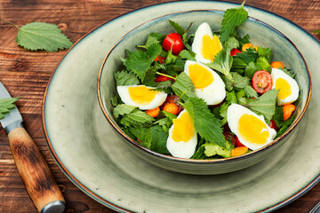 Nettle leaf salad.