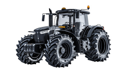 Obraz premium Big Powerful Agricultural Tractor Isolated on Transparent PNG Background, Generative AI. 