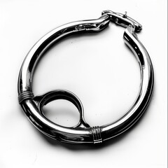Medium shot of horseshoe, isolated on a white background, bright tonality, 
