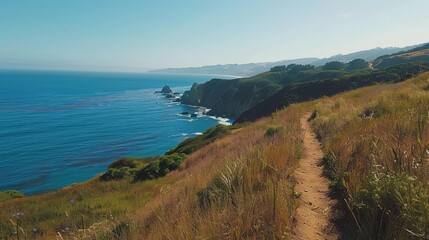 Beautiful Coastal Hiking Trail with Ocean Views