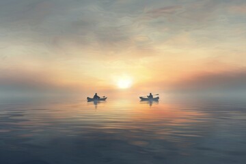 Fototapeta premium Sunset in the Lozoya Valley - Madrid -Spain. Beautiful simple AI generated image in 4K, unique.