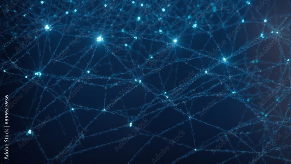 Poster abstract network of connections: a mesmerizing abstract image depicting a intricate network of inter