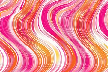 Obraz premium Dynamic Orange and Pink Abstract Background with Flowing Lines and Waves